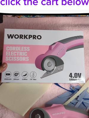 I received the super cute pink electric scissors and am loving it. I've been able to give my hands a break from regular scissors. love that it's pink, rechargeable and cuts through multiple layers. Find yours by clicking the shopping cart #bagmakersoftiktok #craftymom #electricscissors #pinksewingtools 