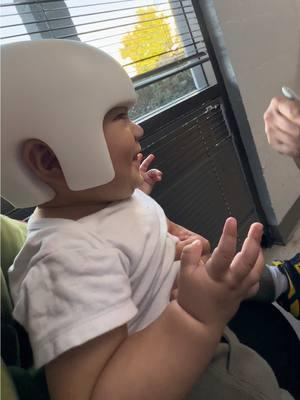 this is day 2 & so far he’s adjusting really well 🫶🏼 #justneedsalittleshaping #cranialhelmet #plagiocephaly #Brachycephaly #earshifting #earshift #babyhelmet #babyhelmetawareness #babysoftiktok #MomsofTikTok #cutestbaby #docband #starband #Vlog #comewithme #minivlog #doctorappointment 