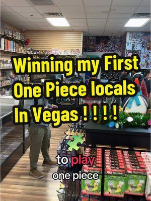 Winning my first #onePiece Locals in Vegas at a really cool shop, @TheNostalgicKnickKnack 🙌🏴‍☠️ #onepiecelocals #onepiecetcg #OpTCG #pokemoncards #cardshops 