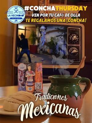 Es Jueves de Concha Thursday! ☕🍞 Con la compra de nuestro delicioso café de olla, te regalamos una concha para disfrutar al estilo de una hermosa tradición mexicana. 🌟  Ven y vive el sabor de las posadas con nosotros. ¡Te esperamos! 🇲🇽  #ConchaThursday #CaféDeOlla #tradiciónmexicana #cafedeolla #cafemexicano #mexicancoffee #pandulce #conchamexicana #posadas #posadanavideña #holidays #christmas #tradicion #culturamexicana #lavecindad #lavecindadlv #lasvegas #mexicanfood #breakfast #brunch #fyp #fypシ #trending #viral #cafe #cafetiktok #coffeetiktok #lasvegastiktok #vegastiktok #lavecindadtiktok #restauranttiktok #cafetok #coffeetok #vegastok 