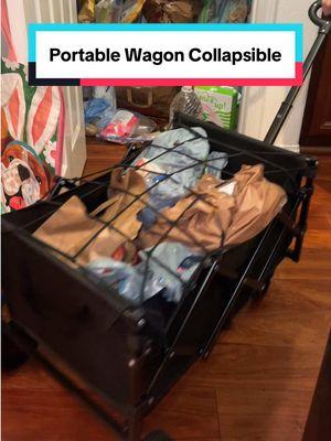 Life hack for grocery getters and erand runners: this portable collapsible wagon will not only allow you to bring in all your groceries at once, but it can even go up inclines/stairs! #portablewagon #collapsiblewagon #portablewagoncart #LifeHack 