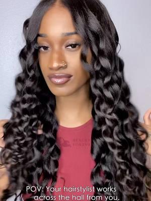 How to recurl this #yakistraightwig 🥰🔥🥰🔥Do you love this look? #beautyforeverhair #wiginstall #gluelesswig #wigunit Check the BIO link to shop now #wigtutorial