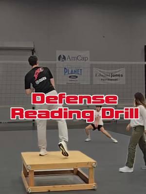 Defense Reaction Drill  #volleyballdefense  #volleyballadvice #volleyballplayer 