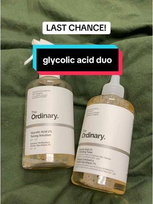 LAST CHANCE!  #theordinary #theordinaryglycolicacid #glycolicacid #holidayhaul #TikTokShop #clearskin #acne #hyperpigmentation #darkspots #freeshipping 