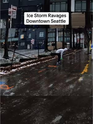 Seattle Ice Storm #insane #4upage #viralvideo #fails #icestorm #exploring #stormchaser #storm 