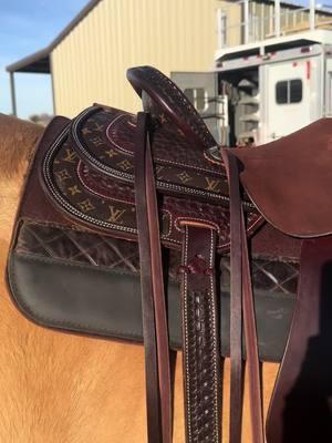 @Roohide Saddlery knocked it out of the park! #roohidesaddlery #louisvuitton #marepower #horsesoftiktok #barrelhorse 