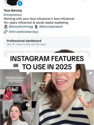 It’s time to prep content for 2025 and @Tess Barclay gives her thoughts on the best features to use as a creator in 2025 to thrive on #Instagram! #CreatorAdvice