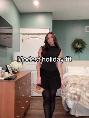 A modest holiday outfit ✨🖤 #modesty #modestoutfit #modestfashion #holidayoutfit