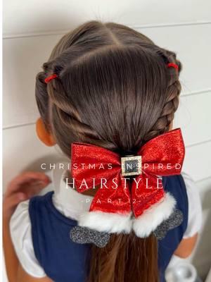 Christmas inspired hairstyle! #christmas #ChristmasLook #christmashair #cutehairstyles #easyhairstyles #hairstyles #hairtutorial #hairideas #christmashairstyle #hairinspiration #trendinghair #trendinghairstyles 