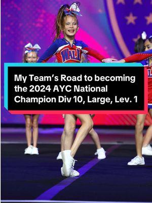 The road to becoming the 2024 AYC National Champions for our Division #cheerleading #americanyouthcheer #cheer #nationalchampionship #cheerlife #cheerfamily #cheercompetition #hardwork #cheerleader #cheertok #ayc #florida #nationals 