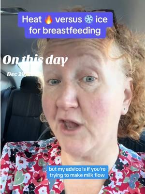 #onthisday when in doubt just use cold. Be very sparing w heat #breastfeed #breastfeeding #lactation #breastcare #newmom #newmomtips #breastfeedingtip 