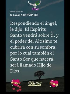 S.Lucas 1:35 RVR1960 #versiculodeldia #labibliaapp #jesus #amor#fe#juan316 #fuegodelespiritusanto 