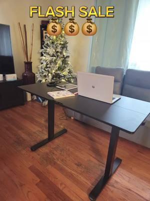 Take advantage of the amazing deal for this Electric adjustable standing desk 💕 #standingd #electrictable #adjustabledes #desksetup #pcgaming #furniture #WFH #homeoffice #flashsale #tiktokshopholidayhual 