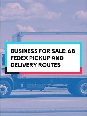 Would you buy this business? There are 68 fedex pickup and delivery routes that are part of this business, and the listing says the owners operates on a “semi-absentee” basis. The seller is offering a large seller note, and it may be possible to get financing for the vehicles which must be purchased separately. Watch out for the red flags. ##buyabusiness##acquisition##howtobuyabusiness##businessreview##businessforsale##sbaloan