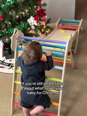 This is fun for any climbers 🥰 #babiesoftiktok #baby #montessori #piklertriangle #climbingtiktok #climbingbaby #christmas #tiktokholidayhaul #holidayhaul 