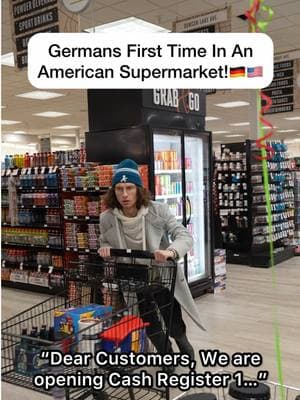 Germans First Time In An American Supermarket!😂🇩🇪🇺🇸 #germany #funny #german #comedy #sketchcomedy @austonwhitley @Jeremy Pletcher 