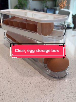 I am so happy that my eggs are organized in my refrigerator now! #eggstorage #eggstoragebox #eggstorageorganizer #rollingeggholder #rollingeggdispenser #eggorganizer #newyearnewaura #mademyyear #tiktokshopholidayhaul 