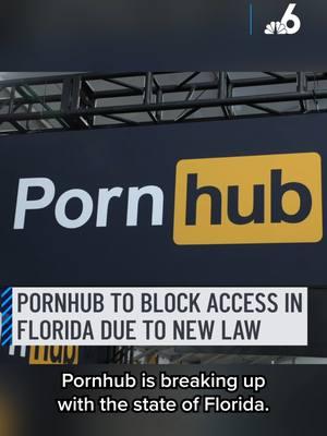 Pornhub, the video-sharing pornographic website, says it will block Floridians from accessing the site beginning Jan. 1, in response to an age verification law set to go into effect that very day. HB 3, an act relating to online protections for minors, will require websites with adult content to verify all visitors are 18 years or older. Details in the link in our bio #florida #law #adult #restrictions