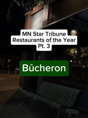 Our final stop on our tour of our Restaurants of the Year 🏆  Bucheron 📍 4257 Nicollet Ave., Minneapolis  You can check out all of our Restaurants of the Year coverage on our website. Have you been? Will you try it? Let us know!  🎥: Abby Sliva/The Minnesota Star Tribune  #minnesota #minneapolis #thingstodo #mnfoodie #mn #twincities #PlacesToVisit #tryit #minnesotan #Foodie #restaurant #bestof2024 #2024 #new #mpls