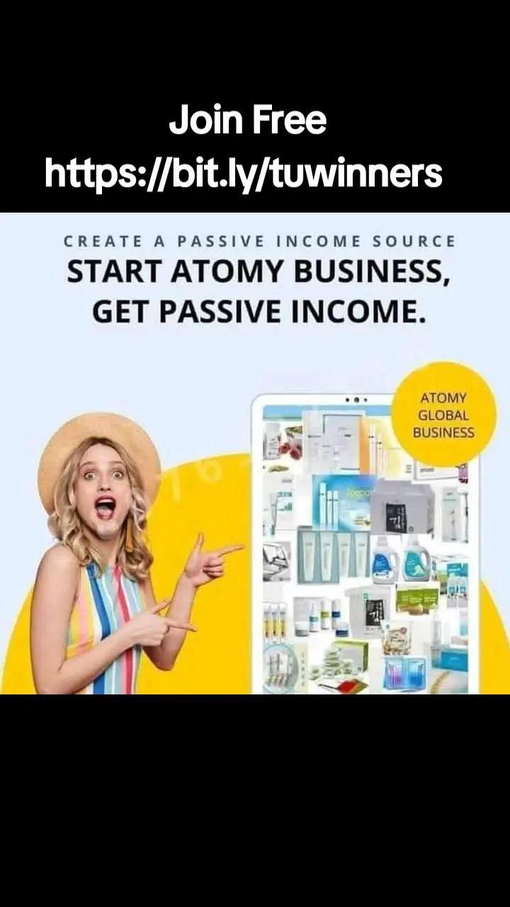 Make your Dreams come true with Atomy ‼️ Atomy is a Simple Business  Take 3 very simple steps.... 1️⃣Join for FREE  2️⃣Use Atomy products  3️⃣Recommend your friends to do the same! Answer this question...🤔 Is there ever a chance that the daily necessities you buy from the supermarket will give you a commission⁉️     Atomy is the best Business Opportunity for those who want to have Time ⏰ and 💰Financial Freedom ‼️           Zero Cost ● Zero Risk ● Only Opportunity          ABSOLUTE QUALITY 💙 ABSOLUTE PRICE           Turn your daily expenses into income!                        Be a Smart Consumer!            Atomy, the company you can trust! 😀 https://bit.ly/tuwinners  #hiring #jobs #helpwanted #homebasedbusiness #homebasedbusinessopportunity #businessopportunity #opportunity #workfromhome #workfromhome #atomy #globalbusinessopportunity #globalbusiness #internationalbusiness #internationalbusinessopportunity #atomyusa #atomykorea #atomyuk #atomycanada #atomyindia #atomyphilippines #atomymexico 