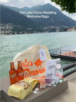 So happy with how our welcome bags turned out! ☺️ the perfect way to welcome our guests to Lake Como #lakecomo #lakecomowedding #lakecomobride #weddingwelcomebags #2025bride #weddingtok #weddinginspo @Liquid I.V. @Acqua Panna 