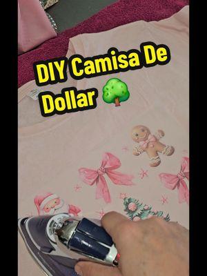 DIY de dollar 🌳 amo hacer manualidades #manualidades #camisa #blusadenavidad #DIY #camisaspersonalizadas #parati #videosvirales #pink #amoelpink💞 #pinktok #camisapink #rosa #camisetarosa #hechoencasa #doyourself 