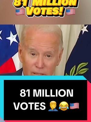 No way this got 81 million votes 😂🤦‍♂️🤦‍♂️🇺🇸🇺🇸🇺🇸🇺🇸🇺🇸 #trump2024 #makeamericagreatagain🇺🇸❤️ #conservativesoftiktok #republicansoftiktok #trump2024🇺🇸 #trumpsupporters #clownworld #joebiden #liberals #politicalcomedy #funnyvideo #meme #politicalmeme 