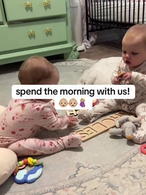 Soaking up these mornings with just the twins!! 🥹💗💗  #spendthemorningwithus #twinmom #9montholdtwins #pregnant #secondpregnancy #morninginthelife 