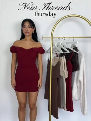 NEW THREADS THURSDAY ⭐️💋🥂 Every thursday we will be featuring new styles curated just for you <3 Comment what you think next week’s color pallette is! #newstyle #newstyles #minidress #minidresses #occassiondress #holidaydress 