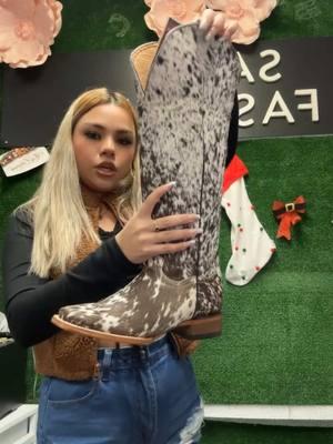 Back in Stock🎁🐮 Tall Cowhide Boot!🎁🎄 WWW.SALASFASHION1.COM🛍️  📍2840 28th St Boulder Co 80301📍 ☎️(303)-442-0799📞(720)-757-7327 #salasfashion #cowhideboots #tallcowhideboots 