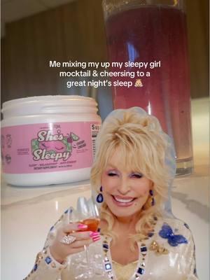 She's Sleepy is here! In a yummy cherry limeade flavor, it makes the sleepy girl mocktail easier than ever – mix in water to promote sleep and relaxation 🍒🧘‍♀️#Meme #sleepygirlmocktail #chill #dollyparton 