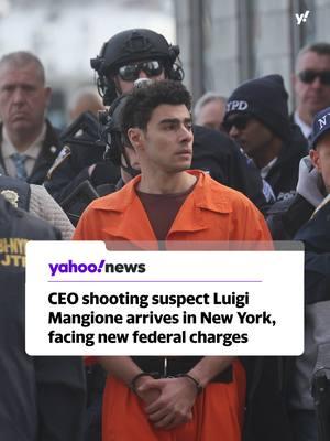 UnitedHealthcare CEO shooting suspect Luigi Mangione arrived in New York on Thursday after waiving extradition in Pennsylvania. Federal authorities filed murder, stalking and weapons charges against the 26-year-old, according to a complaint. #luigimangione #news #unitedhealthcare #yahoonews #newyork