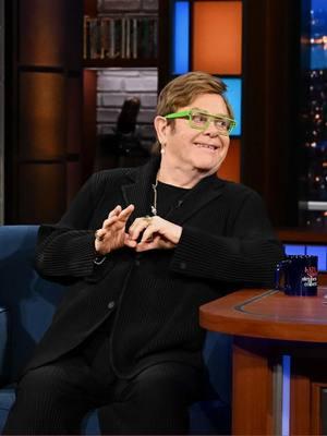 @eltonjohn fondly remembers his friendship with the late @johnlennon and the music legend’s final performance in 1974. #Colbert #EltonJohn #JohnLennon