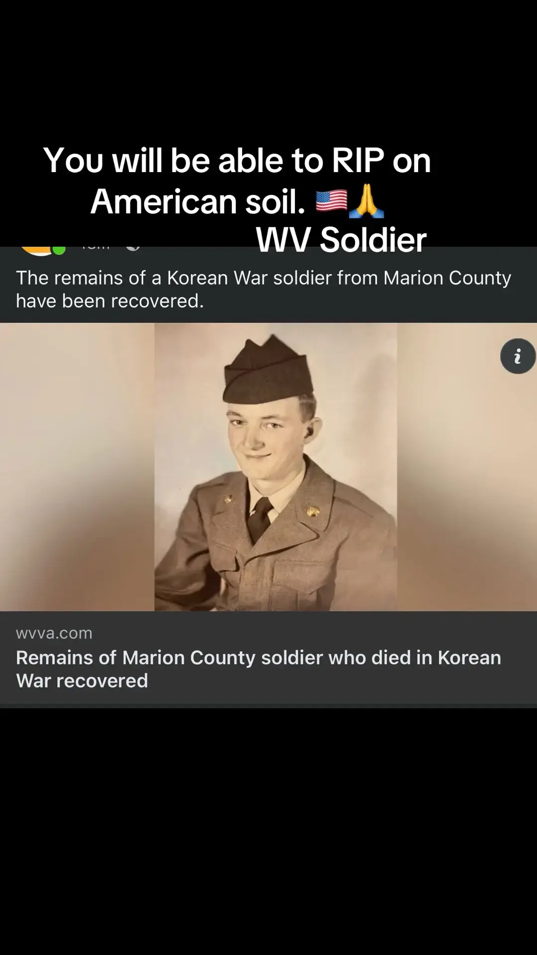 #rip #koreanwar #wv #military #godbless #military #airforce  #army #marines #navy #humanremains  #recovered  #fyp #freedom 