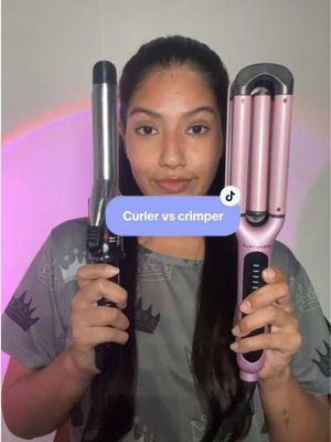 #creatorsearchinsights buclera vs crimper‼️ Que onda te gusta más? Yo prefiero el crimper que me deja ondas con volumen y me duran todo el día 😍 #alisonpizarro #easyhairstyle #crimpedhair #crimper #haircrimper 