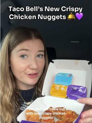 NEW crispy chicken nuggets from Taco Bell! 🛎️💜 @tacobell #tacobell #crispychickennuggets #tacobellchickennuggets #tacobellmukbang #tacobellreview #hiddenvalleyranch #ranch #honeymustard #bellsauce #tastereview #Foodie #foodtiktok #FoodTok #foodreview @Hidden Valley Ranch 