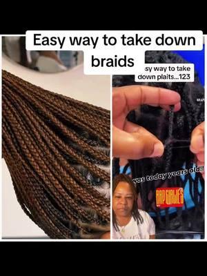 Easy way to take down braids#boxbraids #pinkbraids #boho #braidstutorial #braidstyles #treebraids #braidstutorial #boxbraids 