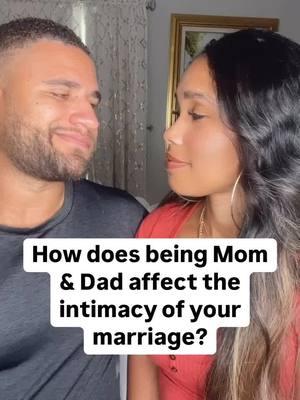 Does having kids affect the intimacy of your marriage? 👀 Weigh in on this guys: What do you do to maintain affection and intimacy in your marriage? Comment below ⬇️. And follow us for relatable content on marriage and family. 😊 #influencercouple #funnycouples #husbandwife #marriedcouple #relatable #marriageadvice #relationshipadvice