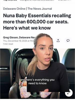 🚨 Attention Parents: Nuna Baby Essentials has issued a recall for 608,786 Rava child seats due to a potential safety issue. The plastic harness adjuster button may fail if debris enters the mechanism, causing the harness to loosen. According to their website: If the car seat’s harness is functioning properly and securing the occupant consistent with the existing instruction manual and labels, you may continue to use your car seat as directed.  🔍 Details: Affected seats were manufactured between July 16, 2016, and October 25, 2023. Impacted product numbers include: CS-50 CS05101 CS05103 CS05104 CS05105 CS05106 CS05107 CS05109 CS05110 CS05111 CS05114 CS05115 #nunacarseat #nunarava #nuna #carseatsafety #carseats #carseat #newmom #newmama #recall 