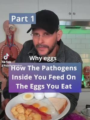 How The Pathogens Inside You Feed on the Eggs You Eat | part 1 of 5 Viruses are alive. Viruses are cells. Viruses eat. That means that if you were to eat an egg, then a virus inside of you will feed on that egg and proliferate. If you have chronic fatigue syndrome, tingles and numbness, UTIs, lung infections, kidney infections, conjunctivitis, vitiligo, brain fog, aches and pains, RA, fibromyalgia, Lyme disease, styes, eczema, psoriasis, and more, if you suffer from any of these symptoms and conditions, then you most likely have pathogens inside of you causing them. Those bugs will seek and search for particles of eggs because these bugs thrive on undeveloped proteins. To learn more, read Brain Saver Protocols, Link in bio. #fyp #foryoupage #health #healthtok #medicalmedium #medicalmediumcommunity #eggs #pathogens #cfs #vitiligo #brainfog #fibromyalgia #lymedisease #psoriasis #styes #conjuntivitis #kidneyhealth