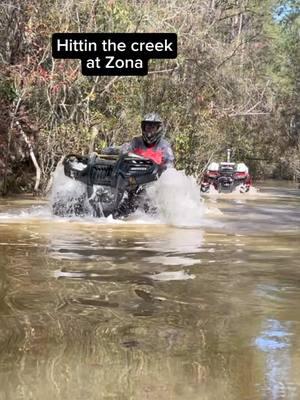 Hittin the creek at Zona. YouTube video: "ZONA ATV PARK PATRIOT PARTY" #atv #mudding #4wheeler #goindeep #hondagang #hondarubicon #mudriding #creek #fourwheeler #hondaforeman 