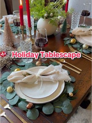 No placemat? No problem! Greenery (even the fake kind!) can stand in in a pinch and add the perfect earthy touch to your tablescape. #BHGatWalmart #hostinghack #tablescape 