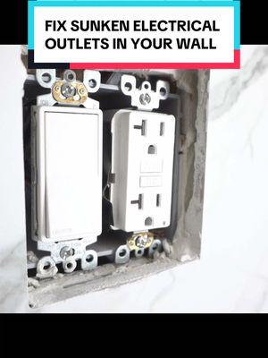 FIX SUNKEN ELECTRICAL OUTLETS IN YOUR WALL. . . . . . . . . . #electric #electrical #electricalwork #electricalcontractor #electricaltips #electricalwiring #electricaloutlet #electricalswitch #doityourself #DIY #diyproject #homerenovation #homeimprovements #fy #fyp 