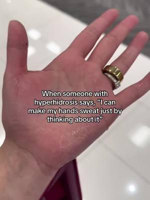 The superpower nobody wants - if you can make your hands start sweating instantly, but can’t make them stop… we feel you 💙  #excessivesweating #hyperhidrosis #hyperhidrosiscommunity #sweatyhands 