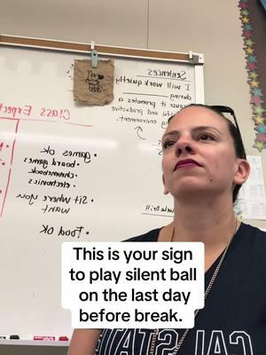 Silent might be pushing it, but hey it’s pretty quiet. #lastday #christmasbreak #teachersoftiktok #teacherlife #silentball #middleschool #7thgrade 