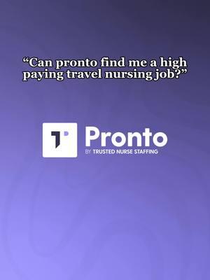 Check out Pronto at the link in our bio, and start your travel nursing journey today! Know somebody who may be interested? Check out our referral program and earn $1,500 when you refer a friend and they complete their first assignment! #travelnurse #nurse #trustednursestaffing #trustedtraveler #scrubslife #travelnursing #travelnurselife #nursingjobs #travelnurseadventures