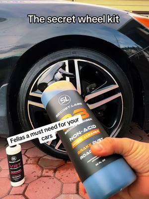 The secret wheel kit the all men should have #carsoftiktok #cleaninghacks #tireshine #secretwheelkit #wheelkit#carwaah