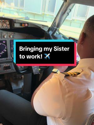 “Take your sibling to work” Day! Finally got to bring my little sister on the same flight I hit 500 Hours in the 737🎉! Definitely a special way to end a trip!❤️✈️ #fyp #pilotlife #fypage #flying #aviation #flightcrew #airlinepilot #pilotsoftiktok #flightattendant #travel #landings #family #dayinthelife #Vlog #pov #blackpilot #atlanta #positive #inspiring #boeing #737 