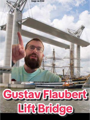 The Gustav Flaubert bridge illustrates superposition really well because it shows how you have the compressive member of one span on the same side as the tensile member of the other side. Because its a lift bridge, these two forces are separated, but if not, they could be superimposed on one another in order to reduce the net compression on each  #structuralengineering #bridge #rouen #civilengineering #engineering 