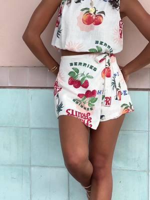 Summer fruit prints now in season 🍍🍓🌞 #petalandpup #Summer #summerstyle #beachoutfits #skort #inspo #outfitinspo